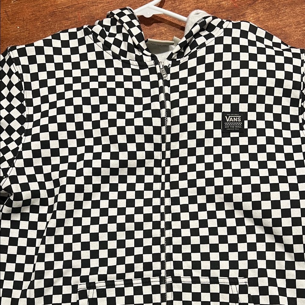 Vans Black & White Checkerboard Zip Hoodie
